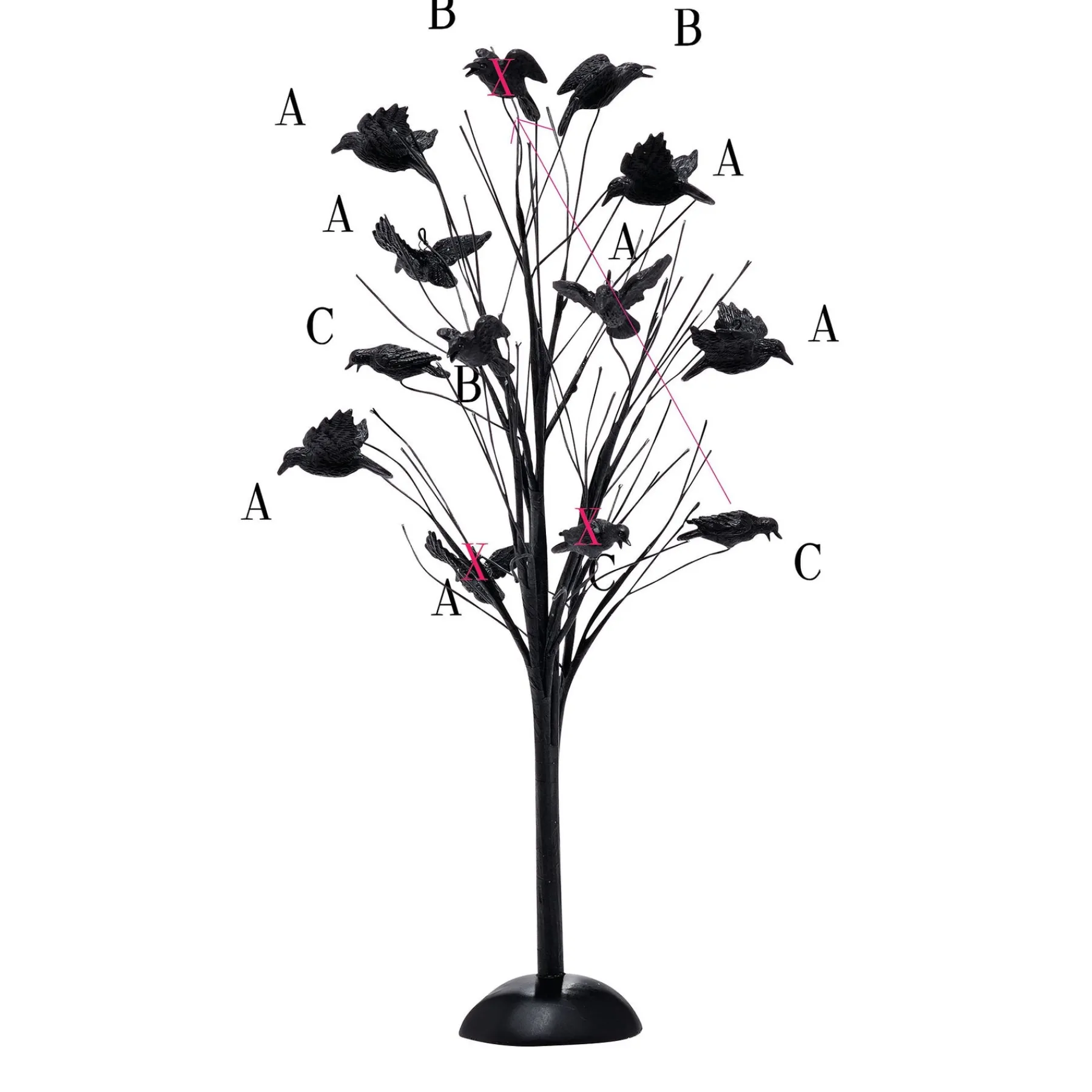 Department 56 Halloween Village Accessories>Murder Of Crows, Tree