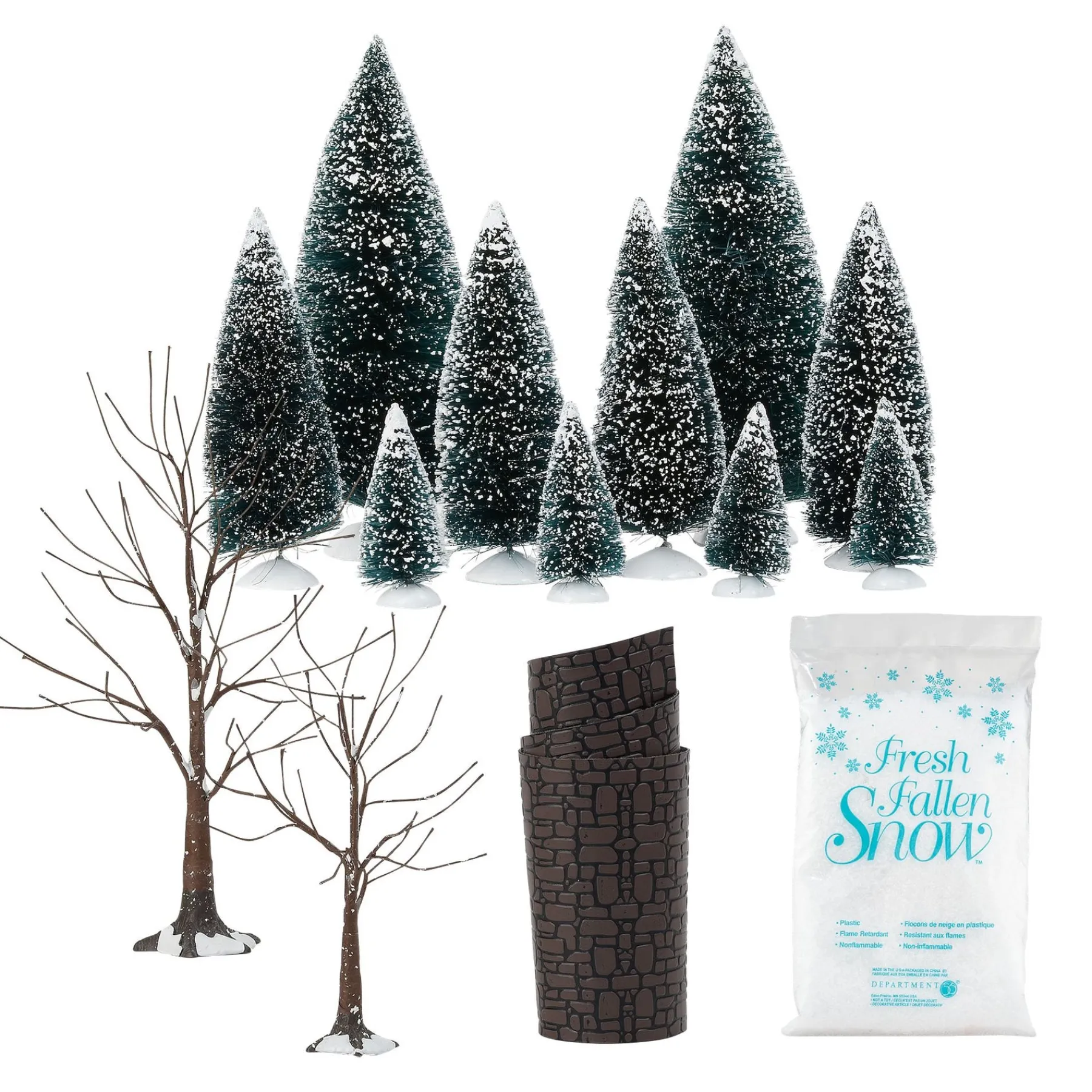 Department 56 Village Accessories>Landscape Trees Snow Road