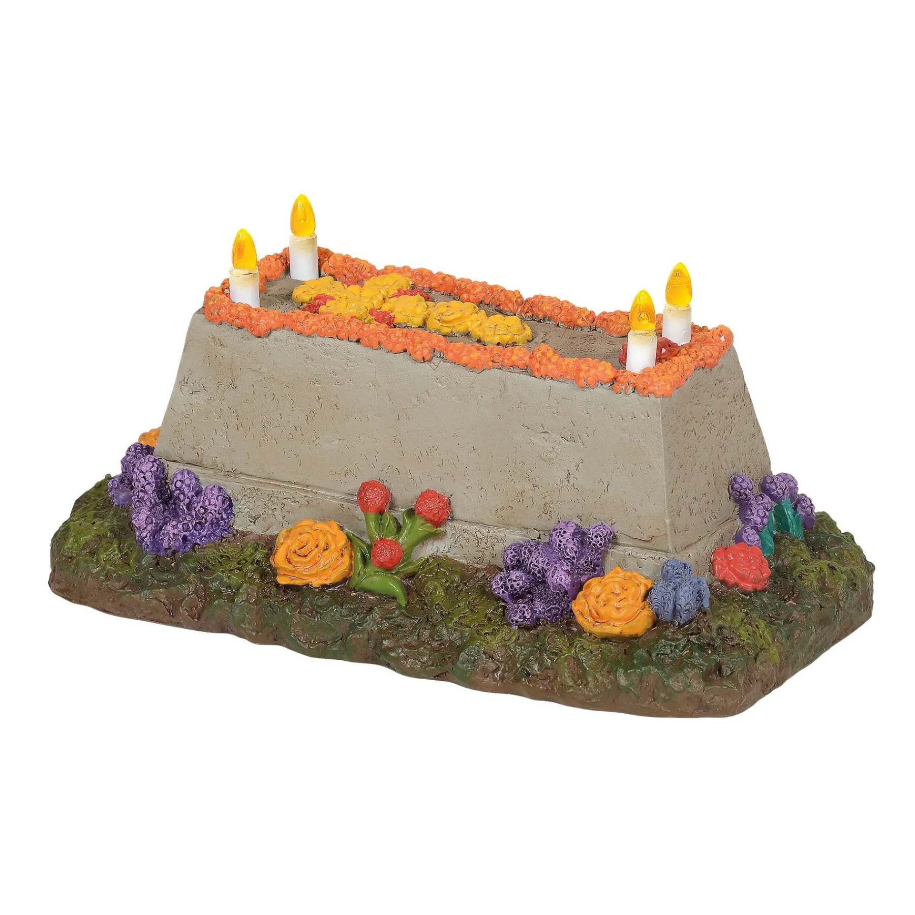 Department 56 Halloween Village Accessories>Day of the Dead Lit Memorial