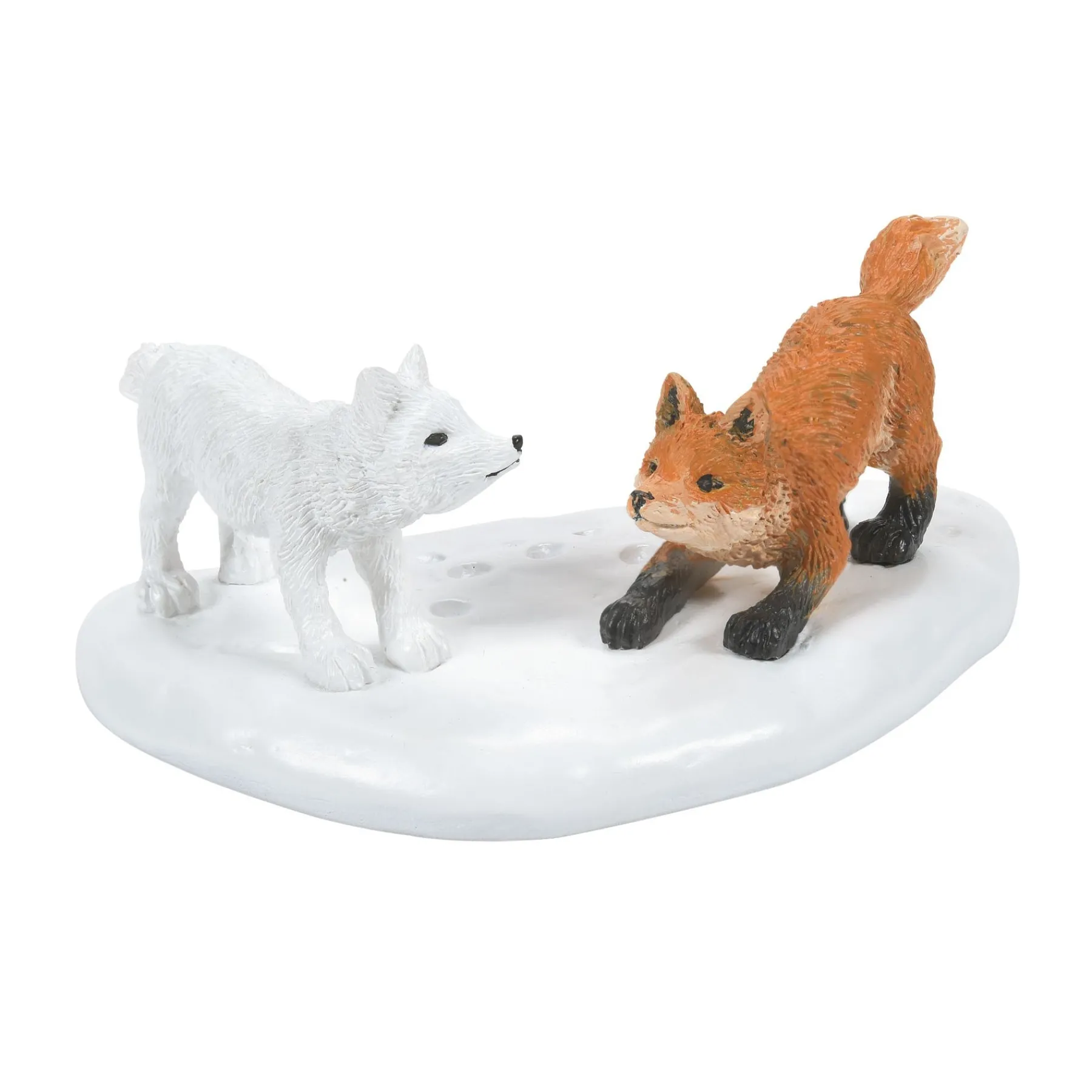 Department 56 Village Accessories>White Christmas Fox Face Off