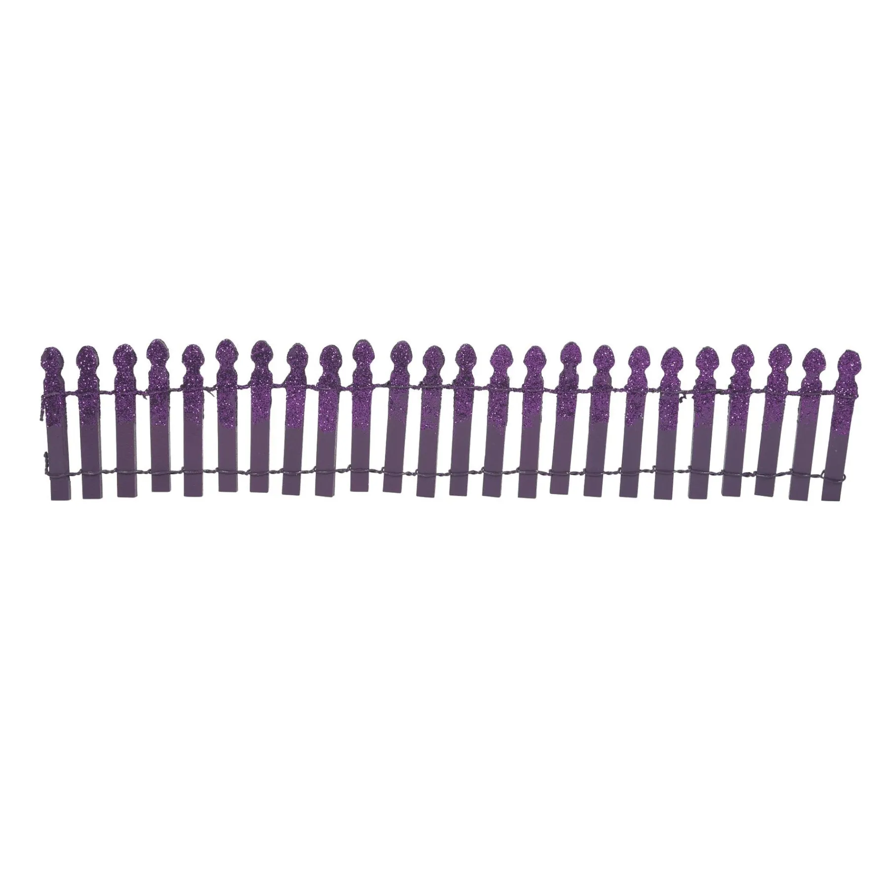 Department 56 Halloween Village Accessories>Ghoulish Purple Glitter Fence
