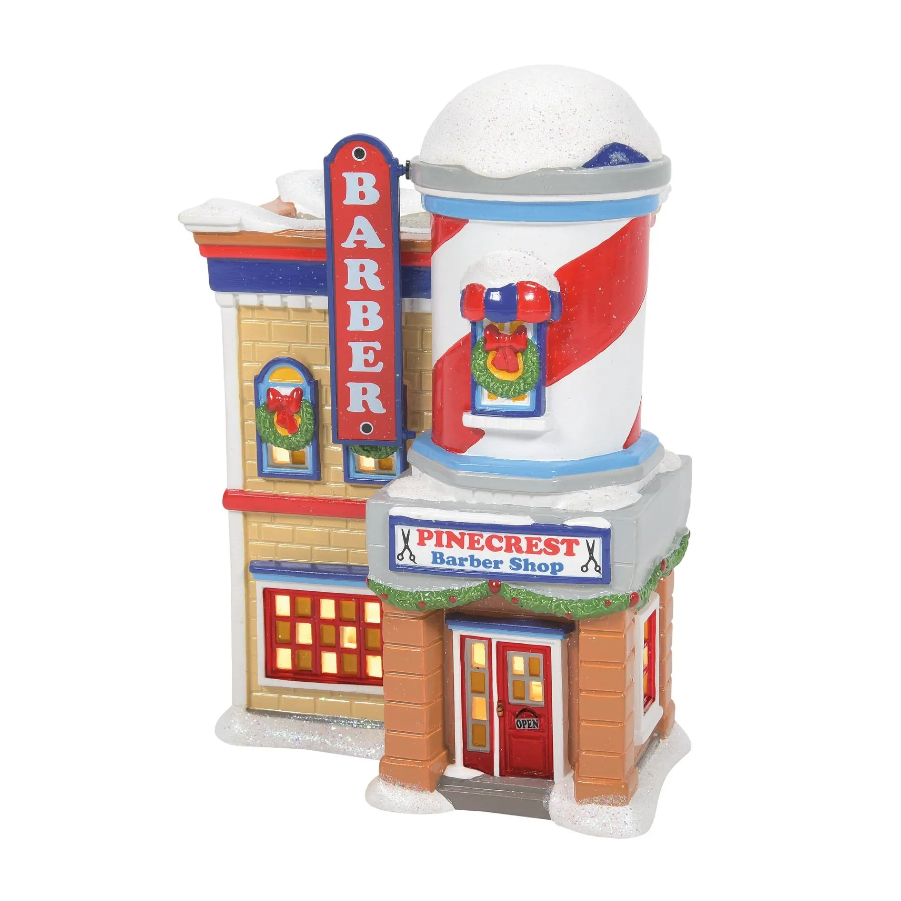 Department 56 Peanuts® Village>Pinecrest Barber Shop