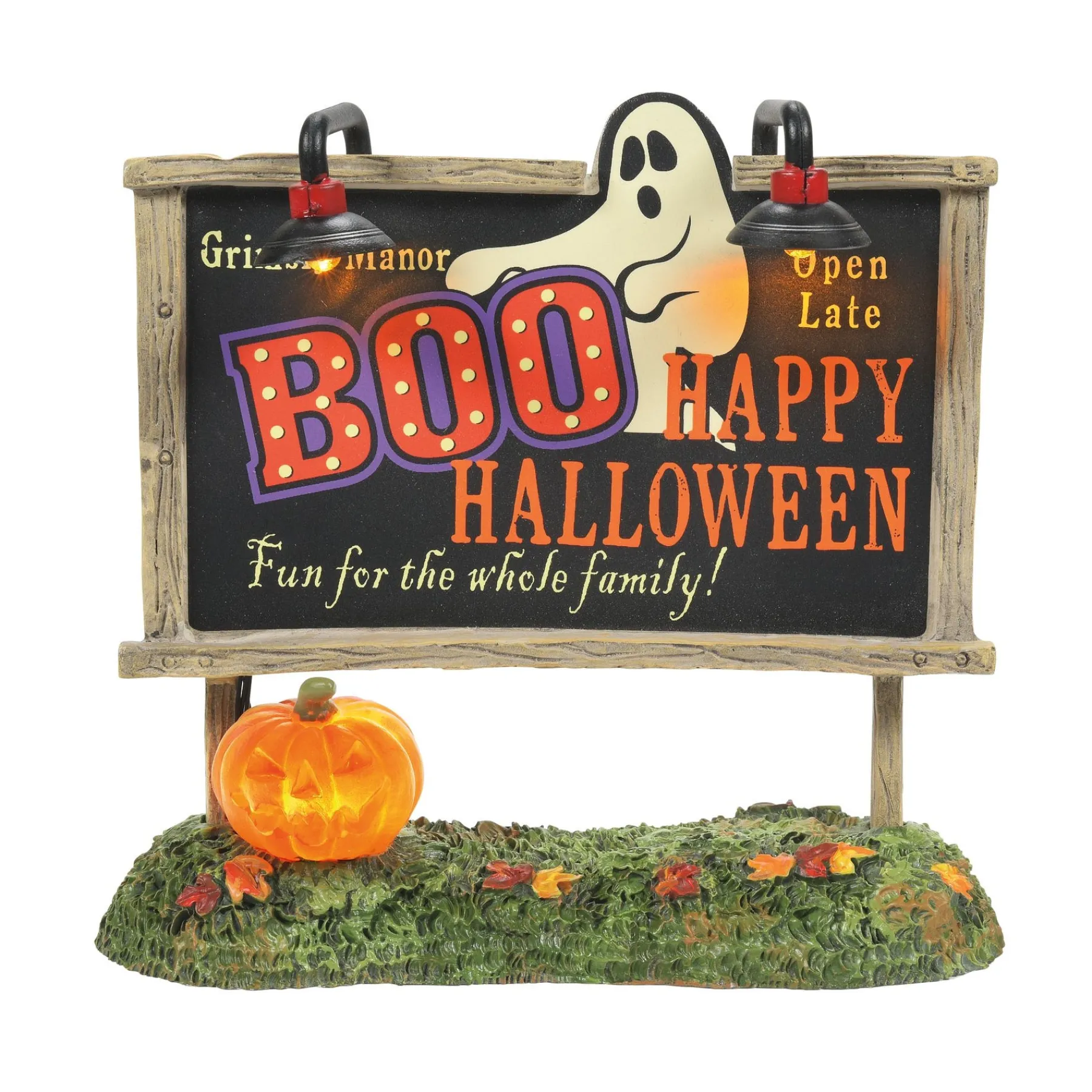 Department 56 Halloween Village Accessories>Lit Ghost Billboard