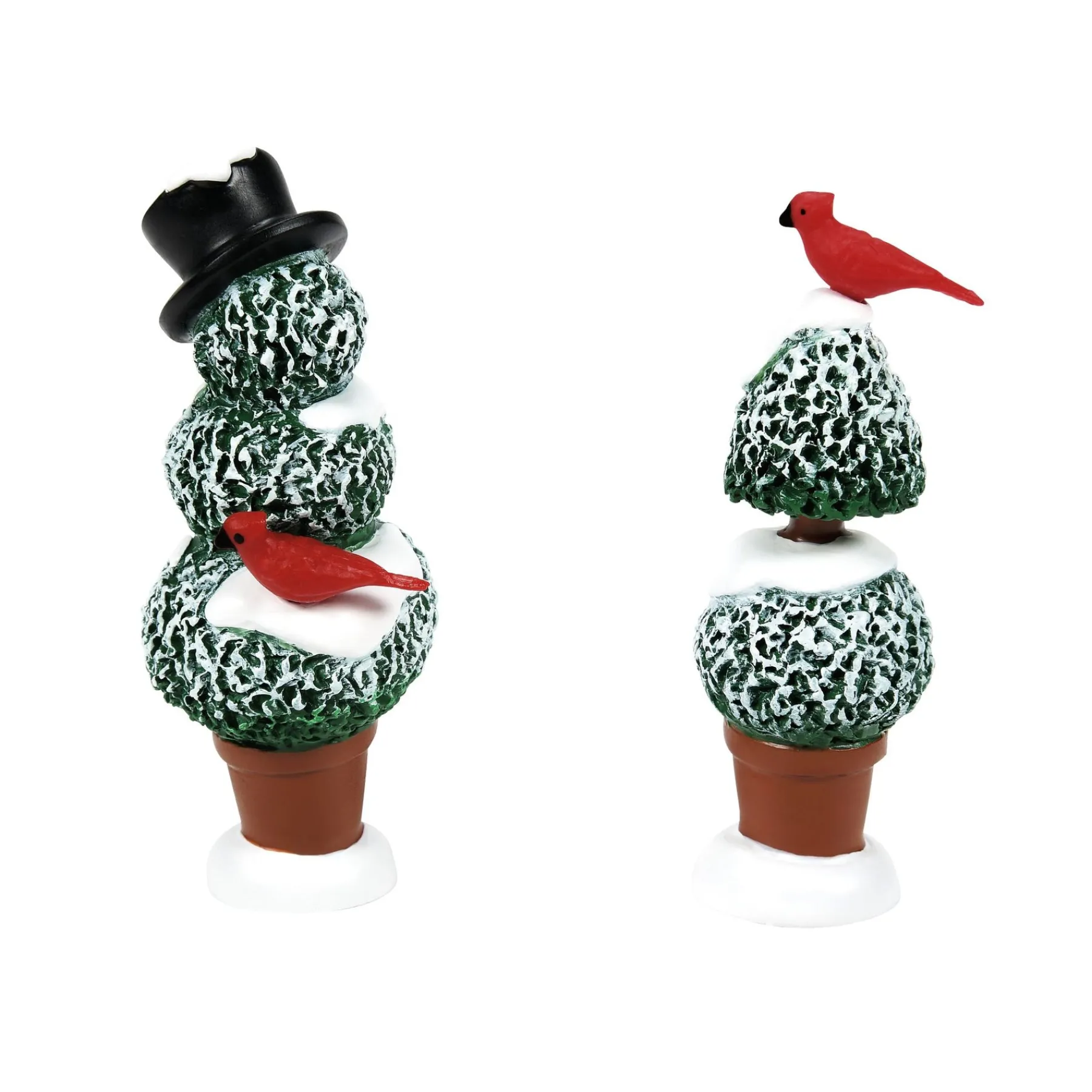 Department 56 Village Accessories>Cardinal Topiaries S/2
